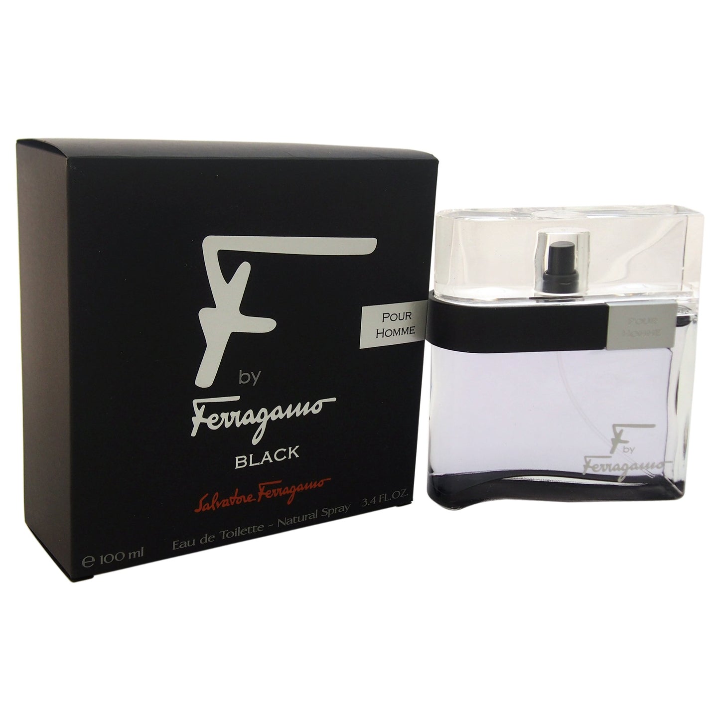 S.Ferragamo "F" Black Eau De Toilette 3.4oz (Men's)